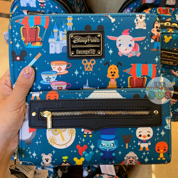 DLR - Loungefly Disney Parks Attractions Long Wallet