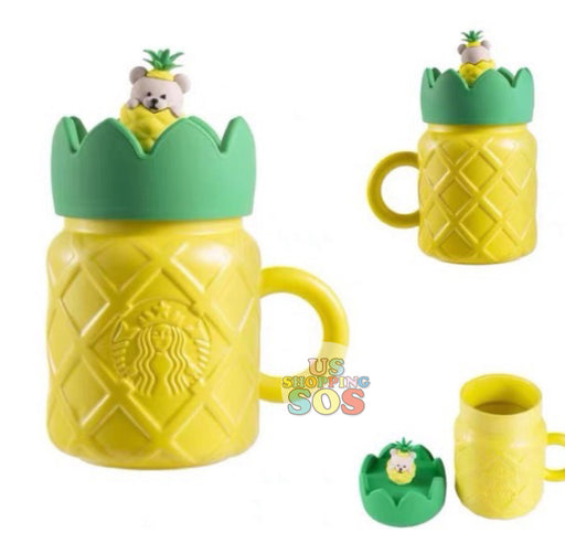 Starbucks China - Fruity Amazon - 6. Pineapple Bearista Mason Jar Ceramic Mug 465ml