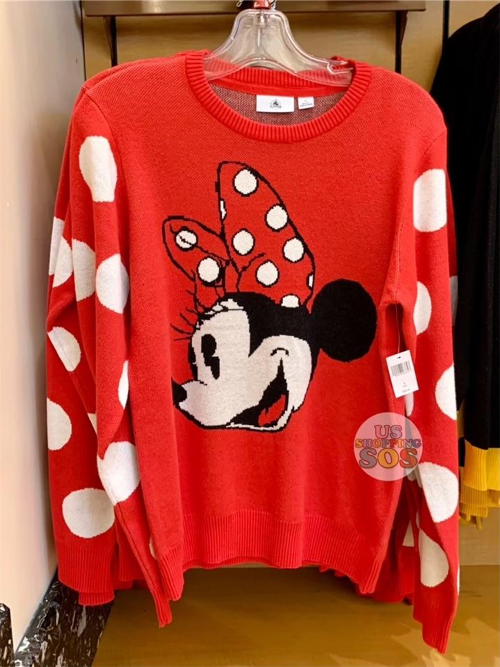 DLR - Face Icon Sweater (Adult) - Minnie Mouse (Red) — USShoppingSOS