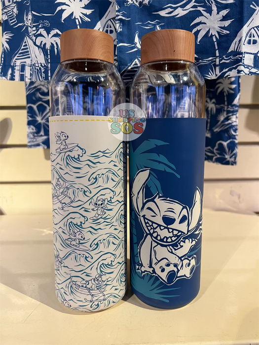 DLR/WDW - Stitch Play the Day Away Water Bottle with Reversible Silicone Bottle Cover