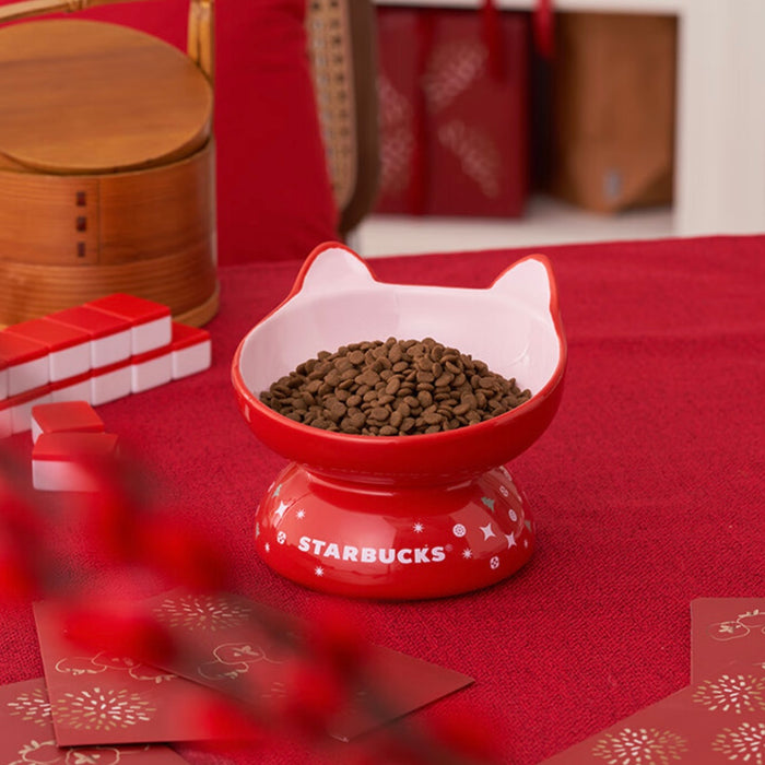 Starbucks China - New Year 2023 - 9. Red Kitty Pet Bowl 330ml