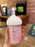 Starbucks Hong Kong - Flavorful Summer Fun - 12oz Strawberry Whipped Cream Glass Mug with Candy Cane Straw