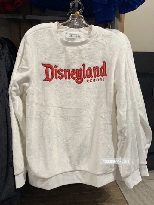 DLR - Velour Embroidery Pullover (Adult) - Disneyland Resort (White)