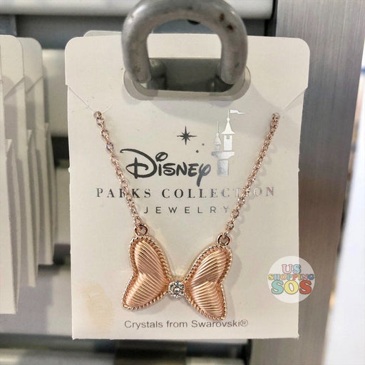 WDW - Disney Park Jewelry - Minnie Bow Necklace (Rose Gold)