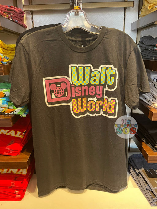 WDW - Graphic T-shirt - "Walt Disney World" Checker (Adult) (Black)