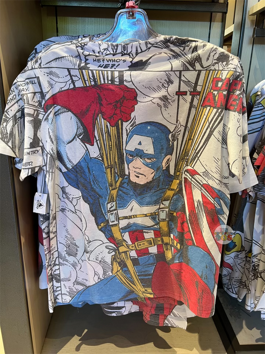 DLR - Marvel Comic Style Captain America Graphic T-shirt (Adult)