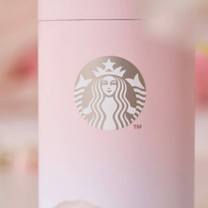 Starbucks China - New Year 2023 - 10. Fluffy Rabbit Carrier + Ombré Pink Capsule-Shape Stainless Steel Bottle 220ml