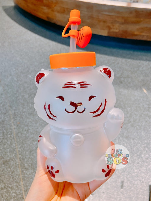Starbucks China - Year of Tiger 2022 - 29. 3D Happy Tiger Straw Glass 700ml