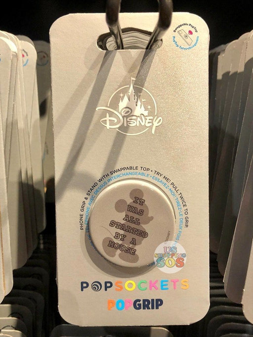 WDW - PopSockets PopGrip - Mickey “It Was All Started By a Mouse” Grey