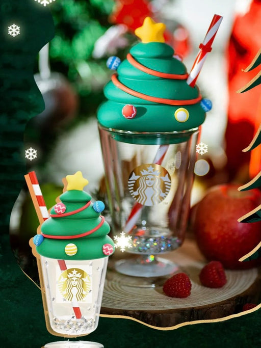 Starbucks China - Christmas 2021 - 29. Christmas Tree Double Wall Glass Cold Cup 255ml