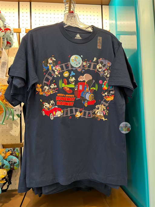 DLR - Mickey & Minnie’s Runaway Railway - Graphic Navy T-shirt (Adult)