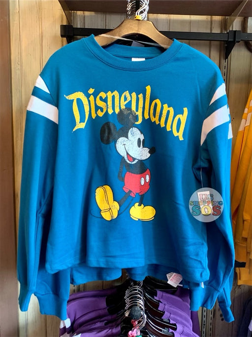 DLR - Mickey "Disneyland" Vintage Baseball Pullover (Adult) - Blue