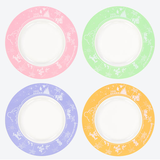 TDR - Tokyo Disney Resort Park Food Theme "Pastel Color" Plates Set
