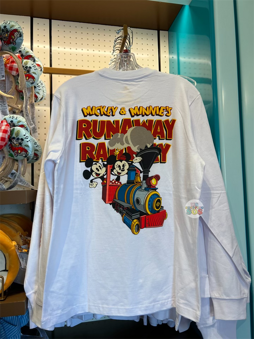 DLR - Mickey & Minnie’s Runaway Railway - White Long Sleeve Tee (Adult)