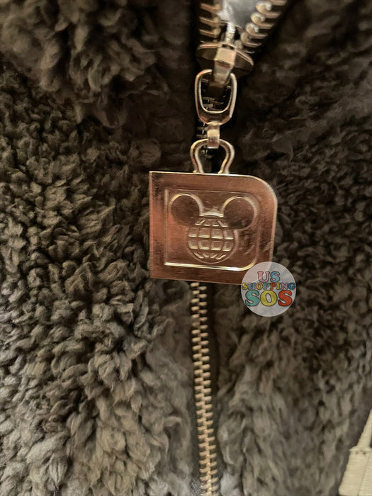 WDW - Walt Disney World Castle Icon Grey Sherpa Fluffy Pullover (Adult)