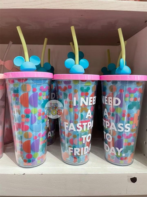 DLR - Plastic Cold Cup with Topper - I Need a FastPass to Friday