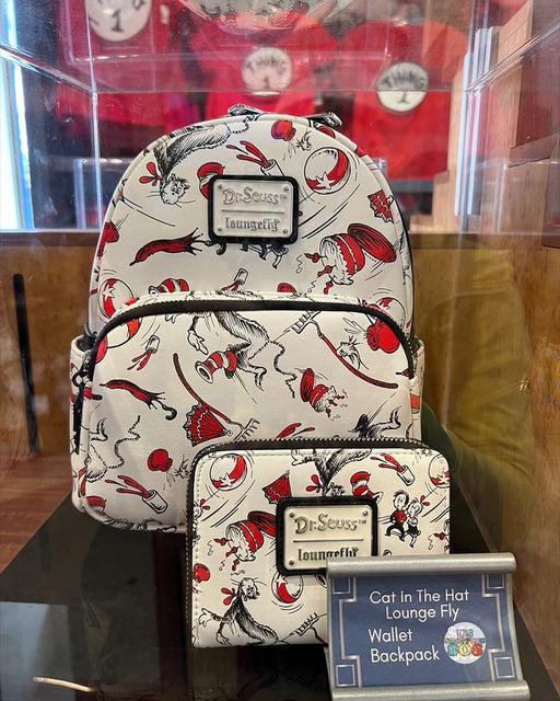 Universal Studios - The Cat in the Hat - Loungefly All-Over-Print Backpack & Wallet