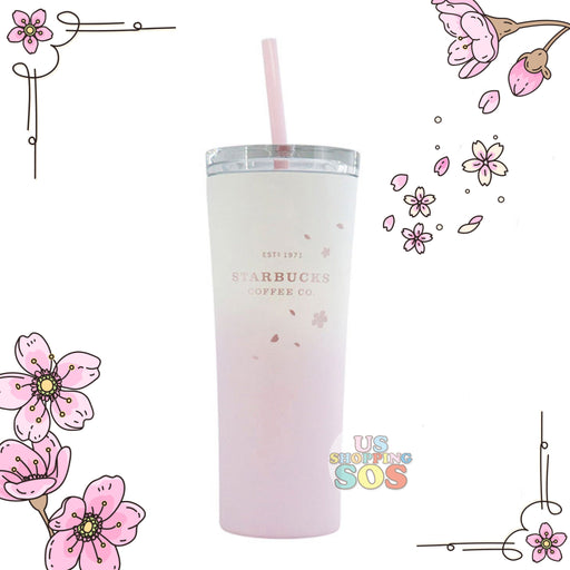 Starbucks China - Sakura 2021 - Cherry Blossom Ombré Stainless Steel Cold Cup 355ml