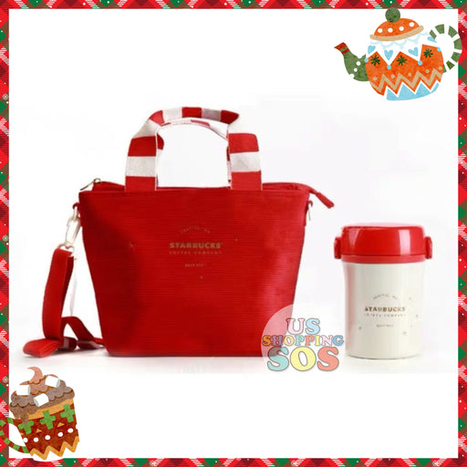 Starbucks China - Christmas Time 2020 (Store 1st Series) - Thermos Christmas Red Insulated Lunch Box Set