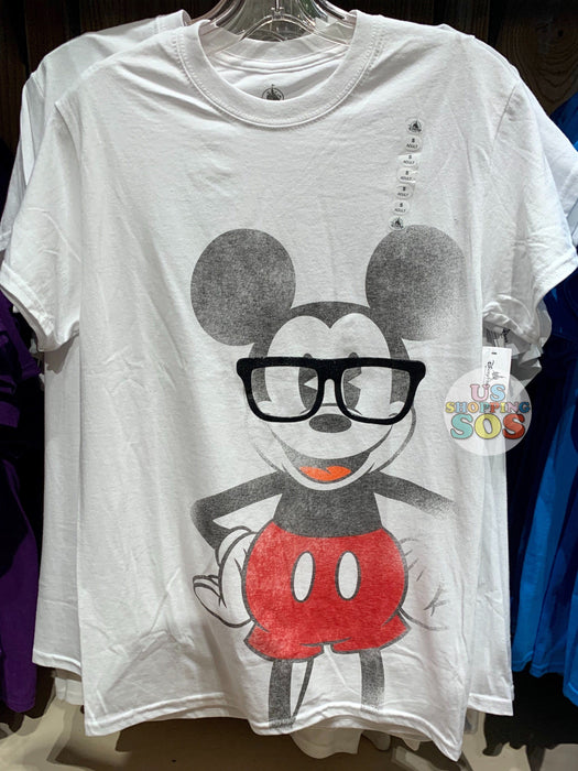 DLR - Graphic T-shirt - Mickey with Glasses (Adult) (White)