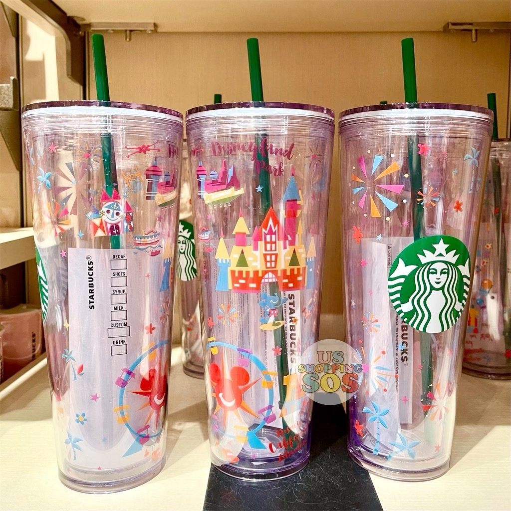 Starbucks Tumbler 24oz Color Changing Double Wall Snow Globe Cup –