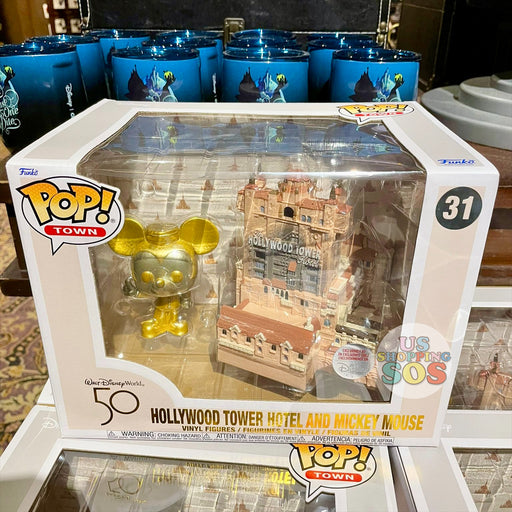 WDW - Funko POP! Town Figure - Hollywood Tower Hotel with Golden Mickey Mouse (#31)