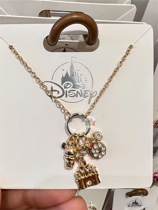 DLR - Disney Parks Jewelry - Castle, Mickey Ice Cream & Minnie Donut Necklace
