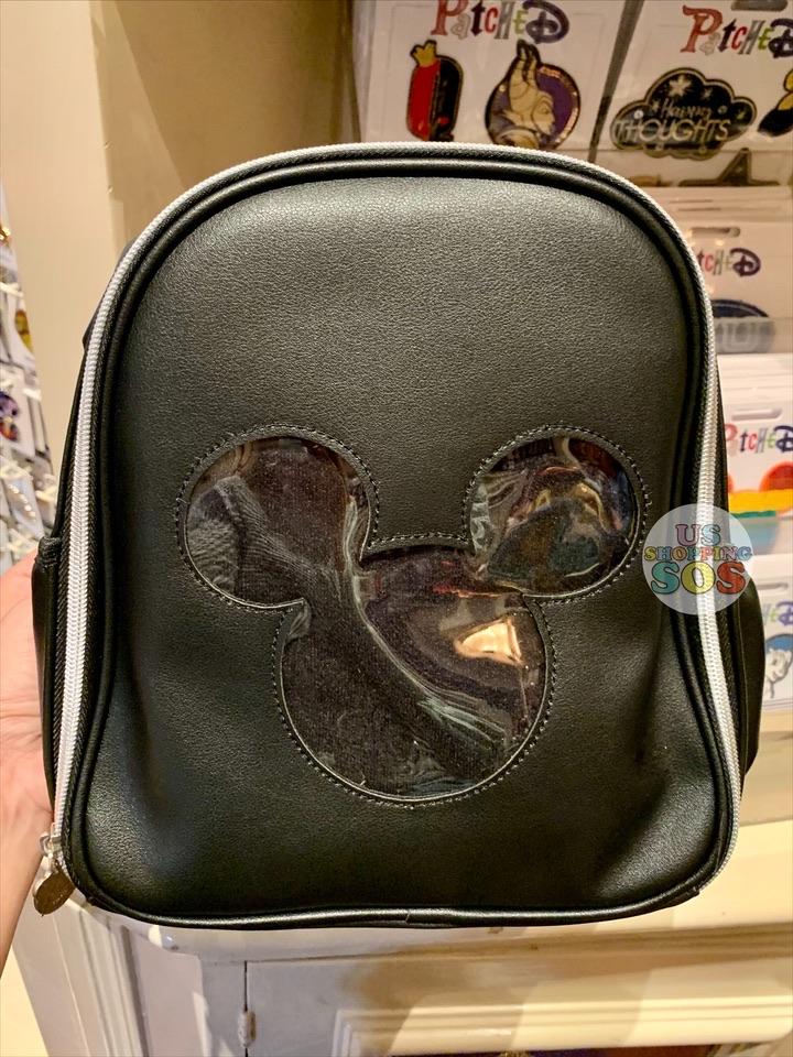 black leather mickey mouse backpack DLR - Pin Collector Bag