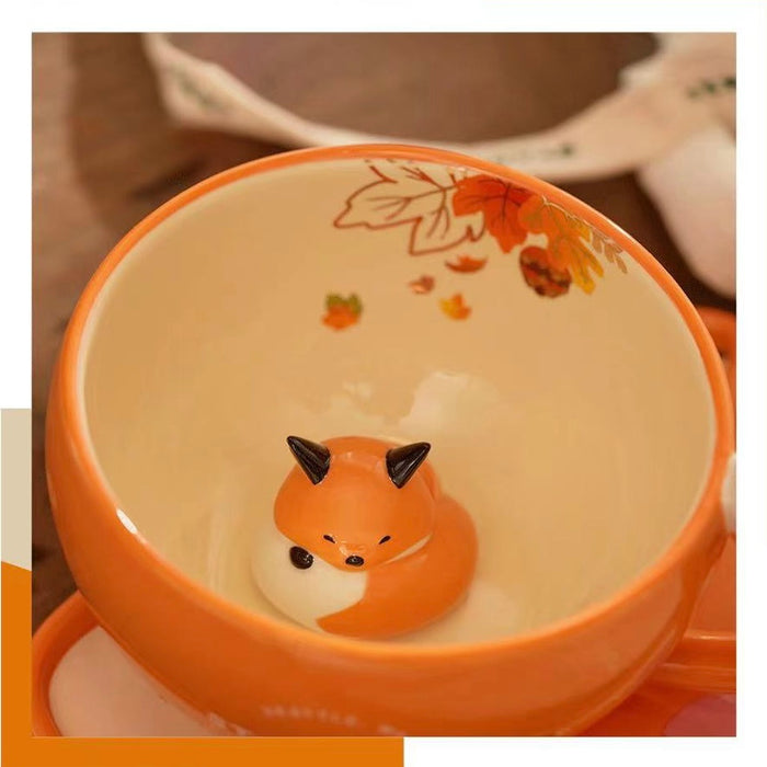 Starbucks China - Autumn Forest - 25. Foxy Mug 350ml + Saucer