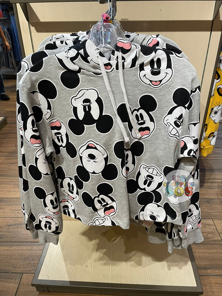 Women's Disney hoodie, Mickey Mouse pullover sweatshirt - XL, black