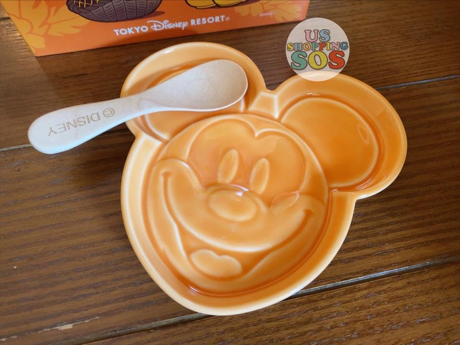 TDR - Mickey Mouse Popsicle Shaped Souvenir Plate & Spoon Set