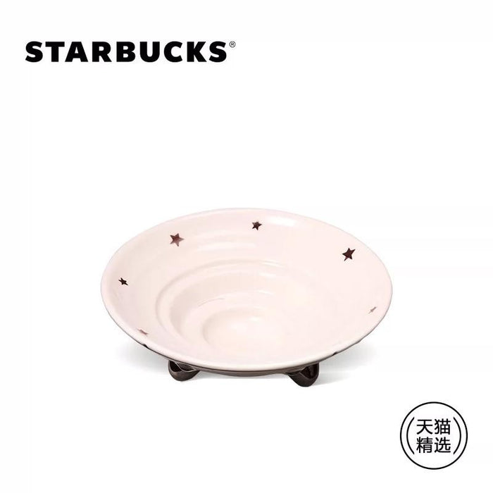 Starbucks China - Astronaut 2021 - 36. Bearista Double Wall Glass 240ml & Spaceship Plate Set