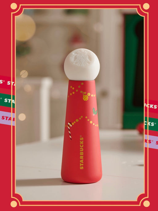 Starbucks China - Christmas 2021 - 39. Light Up Cone Shape Stainless Steel Bottle 330ml
