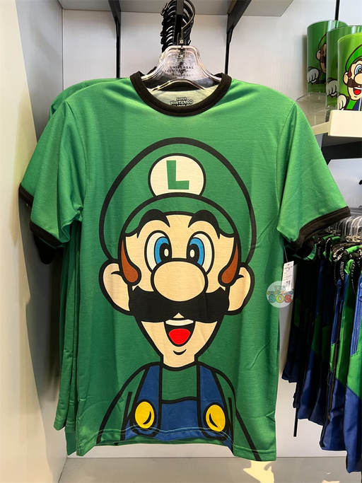 Universal Studios - Super Nintendo World - Luigi Big Face Tee (Adult)