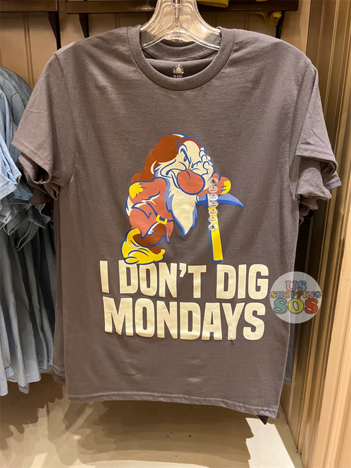 DLR/WDW - Graphic T-shirt - Grumpy “I Don’t Dig Mondays” (Adult) (Dark Grey)