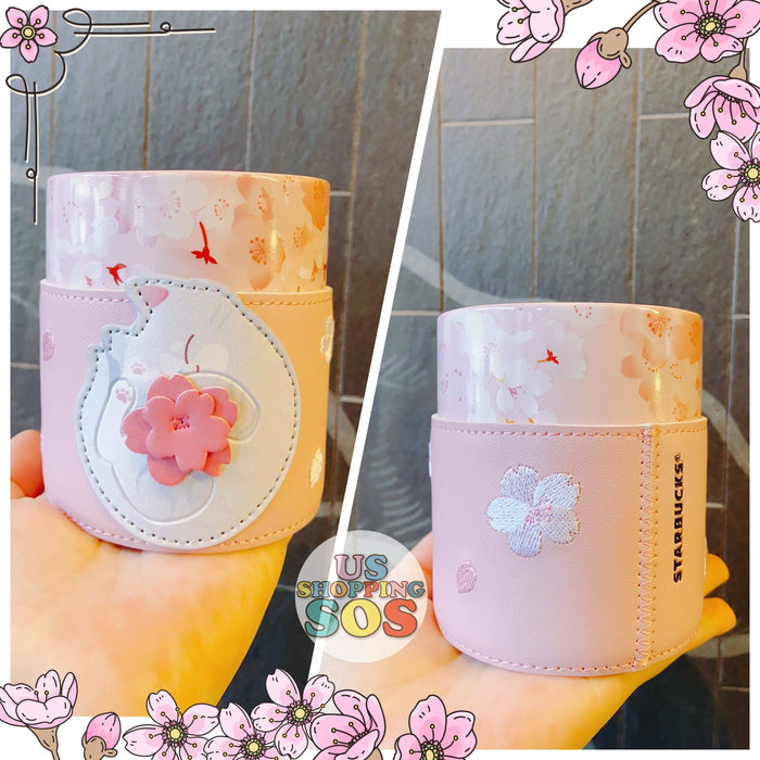 Starbucks China - Sakura Dream - 12oz Sakura Mug with Kitty Cup Sleeve