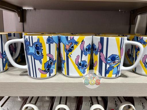 DLR - Stitch Blue Yellow Stripes Mug