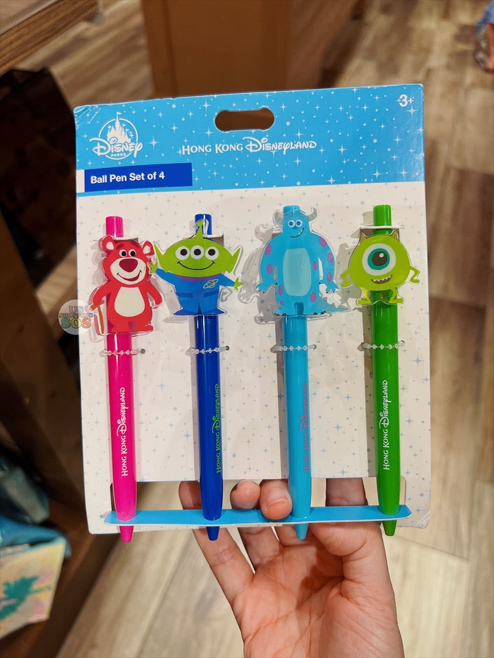 HKDL - Ball Pen Set of 4 x Lotso, Alien, Mike & Sulley