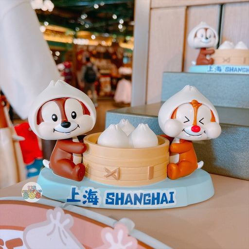 SHDL - Enjoy Shanghai Collection x Chip & Dale "Soup Dumpling" Shaped Bobbin Head Figure