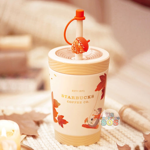 Starbucks China - Autumn Forest 2022 - 2. Chipmunk Straw Topper Studde —  USShoppingSOS