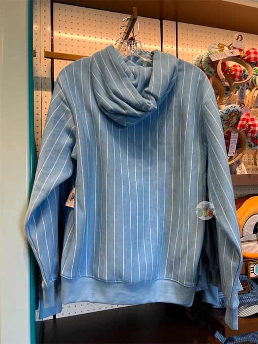 DLR Mickey Minnie s Runaway Railway Blue Stripe Hoodie Adult