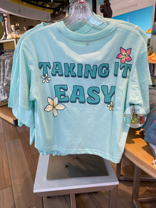 DLR/WDW - Stitch “TAKING IT EASY” Oversize Cropped T-Shirt (Adult)