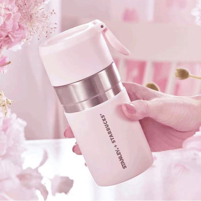 Starbucks 2022 China White Sakura 14oz Stainless Steel Cup with