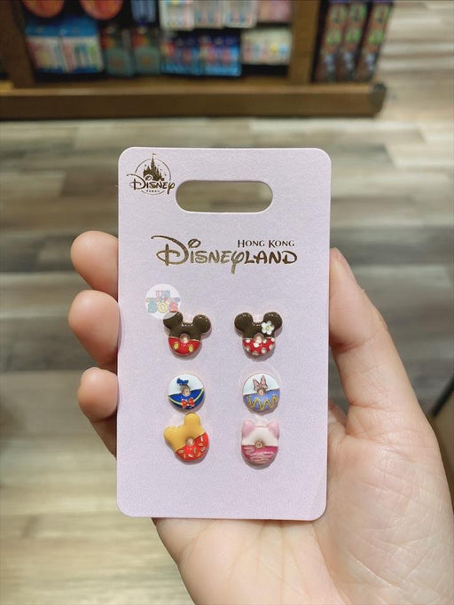 HKDL - Mickey Mouse & Winnie the Pooh & Friends Donuts Earrings Set