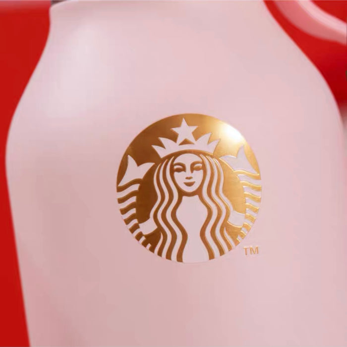 Starbucks China - Christmas 2022 - 14. Pink Stainless Steel Pet Water Bottle 1100ml