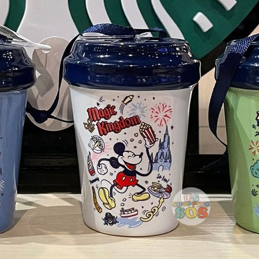 WDW - Starbucks ToGo Ceramic Tumbler Ornament - Vintage Mickey Magic Kingdom