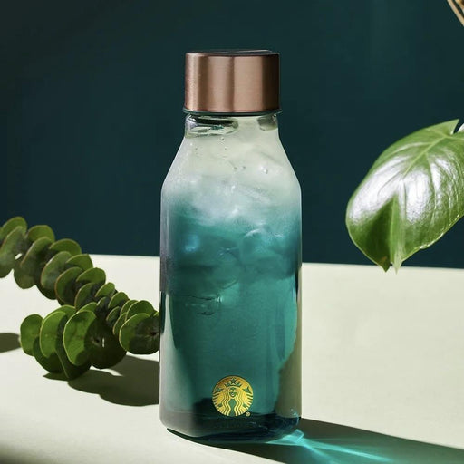 Starbucks China - Eco Green - 6. Ombré Glass Hexagon Water Bottle 473ml