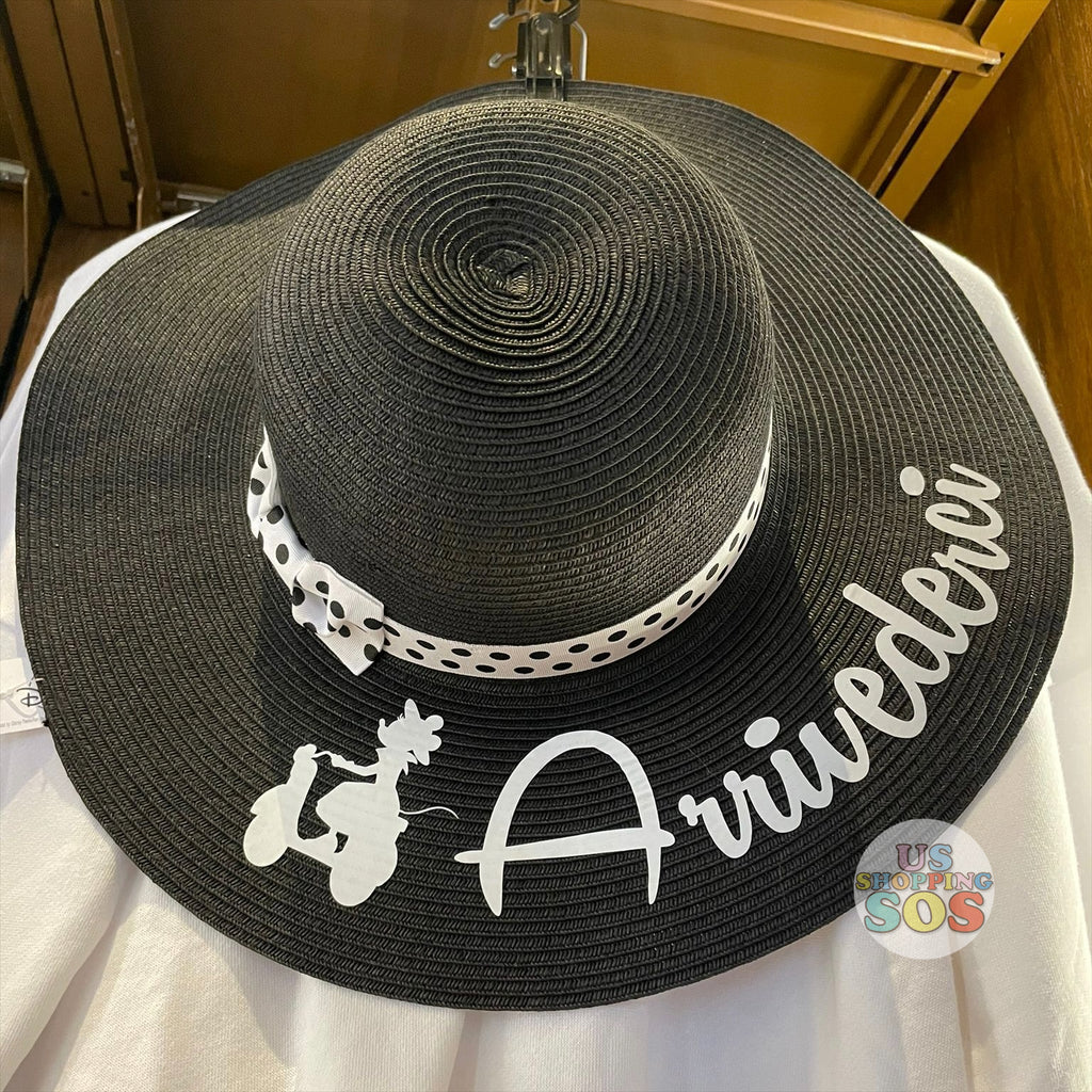 Disney Parks Minnie Mouse Italy Pavilion Arrivederci Black Floppy Hat *NWT PHOTOS: Say  main image 4