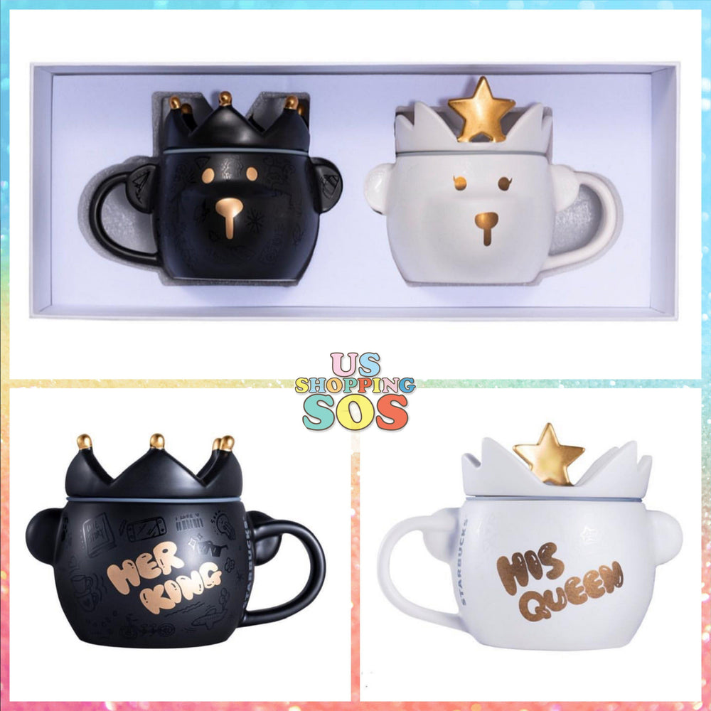 Starbucks China - Valentine’s Day 2021 - Bearista King & Queen Pair Mug Set 296ml