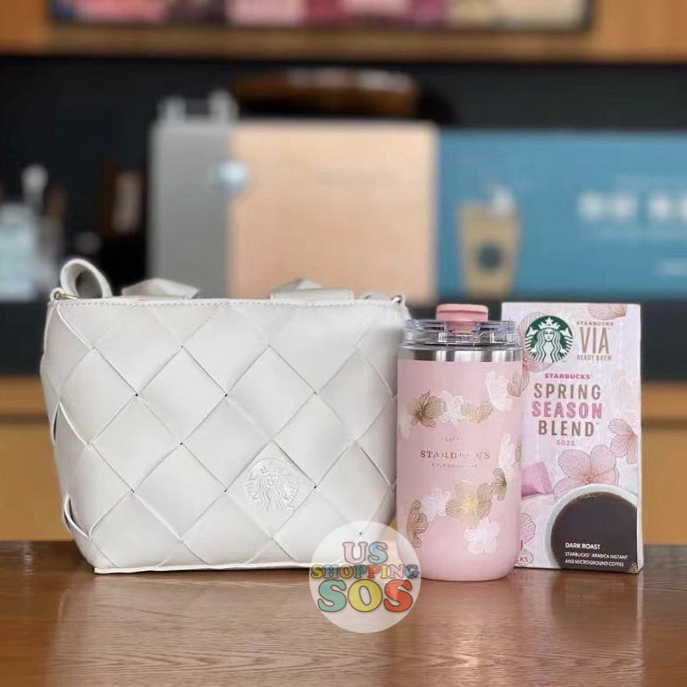 Starbucks China - Cherry Blossom 2022 - 45. Sakura Via Coffee Set with Bag & Stainless Steel Bottle